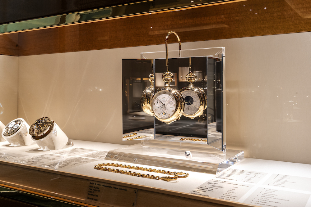 Even the ultra-rare Patek Philippe Calibre 89 is on display, the most complicated (pocket) watch ever made by the brand